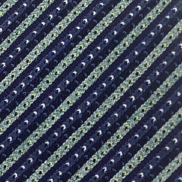 GUCCI Green Blue Striped Luxury Designer Silk Slim Tie Italy W: 2.8" NWOT - Picture 7 of 7